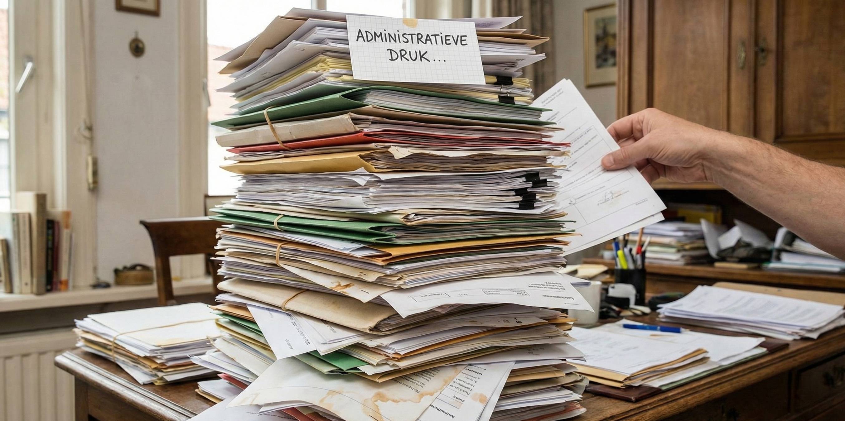 Stapel papierwerk wordt digitaal met AI