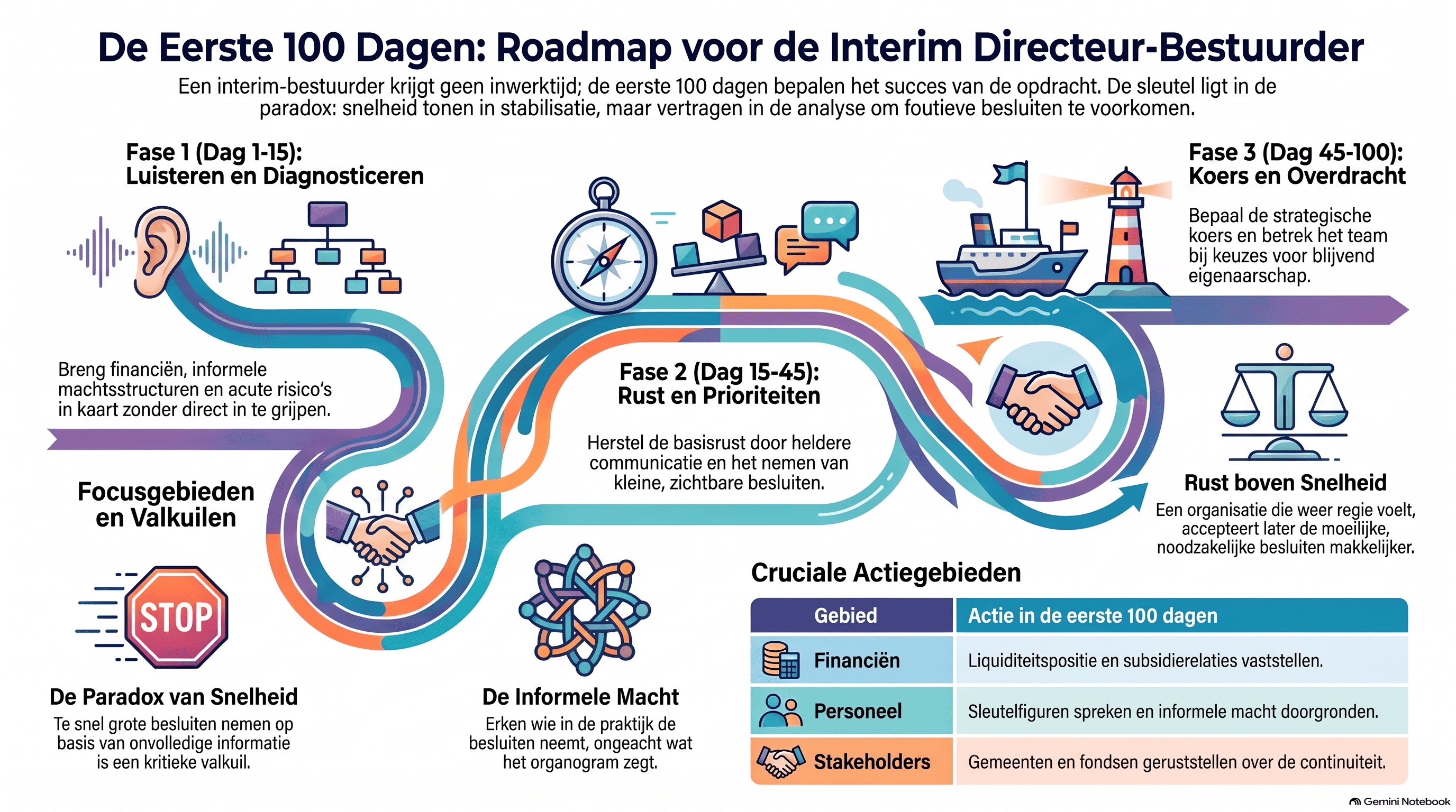 De eerste 100 dagen als interim directeur-bestuurder